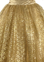 Vintage 1950s Gold Lace Dress with Lamé - New! (SOLD)