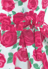 1950's Magenta Pink Floral Cascading Roses Dress - New!