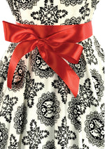 1950's Jerry Gilden B&W Medallion Print Cotton Dress - New!