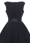Quality 1950s Black Velvet Dress & Coat Ensemble- New!