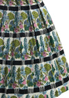 Vintage 1950s Bucolic Novelty Print Cotton Dress- New!