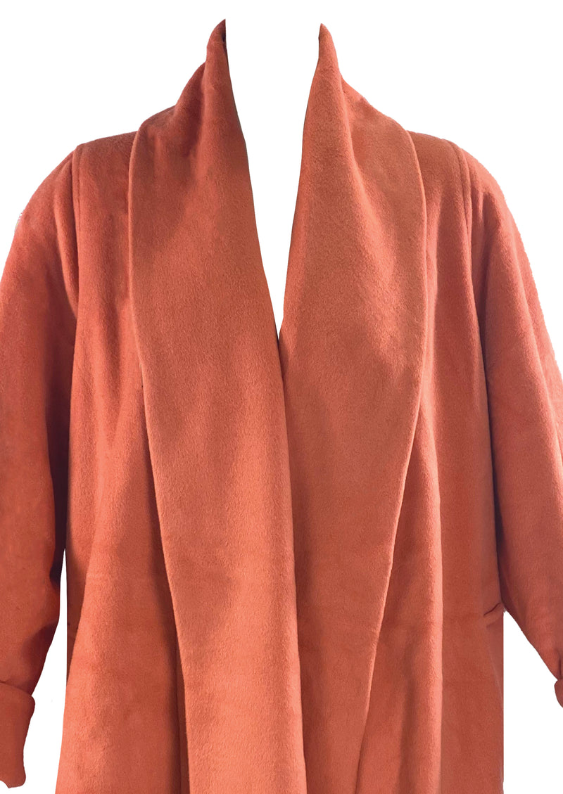 Vintage Hilary Bradley Designer Coral Cashmere Coat- NEW!
