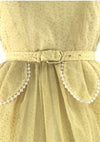 Vintage 1950s Yellow Swiss Dot Summer Dress - New!