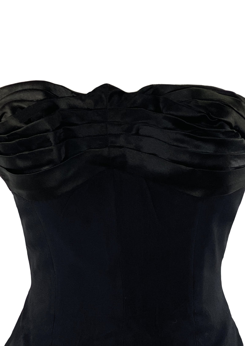 Vintage 1950s Designer Black Bustier Top- NEW!