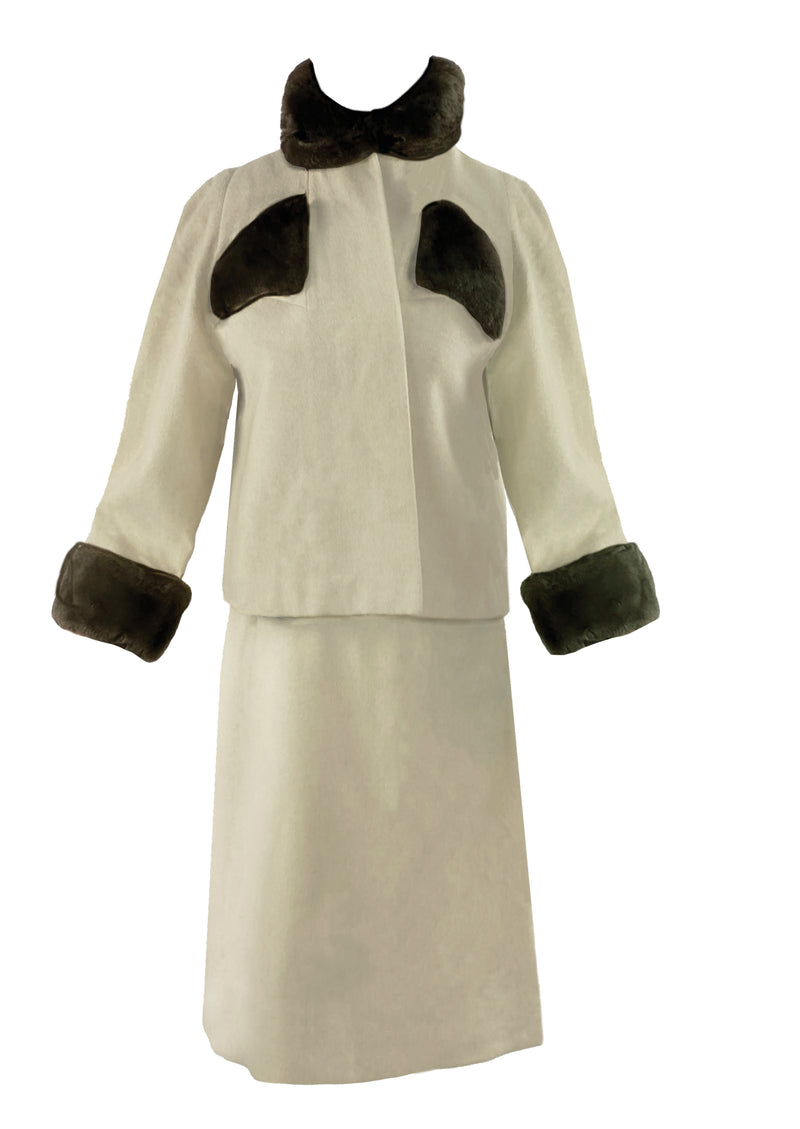 Vintage 1940s Cream Wool Three Piece Suit- NEW!
