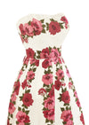 Vintage 1950s Pink Trailing Flowers Dress- NEW!