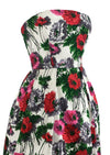 Later 1950s to Early 1960s Zinnia Floral Cotton Dress - NEW!