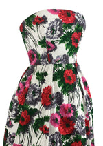 Later 1950s to Early 1960s Zinnia Floral Cotton Dress - NEW!