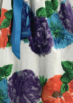 Vintage 1950s Bold Floral Cotton Dress- New!