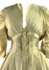 1950s Gold Silk Taffeta Designer Party Dress Ensemble  - New!
