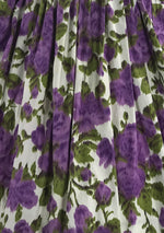 Lovely 1950s Purple Roses Cotton Dress- New!