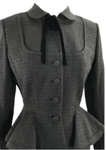Vintage Couture 1950s Black Textured Wool Lilli Ann Suit - New!