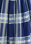Late 1950s Early 1960s Blue Plaid Cotton Dress- New!