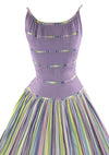 1950s Candy Stripe Designer Dress Ensemble- New!