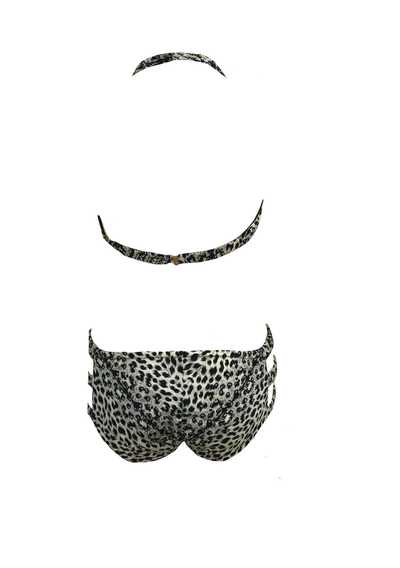 Deadstock Late 1950s Leopard Print Cotton Bikini Swimsuit- New!