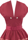 Late 1950s to Early 1960s Watermelon Pink Cotton Dress- NEW!