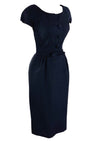 1950s Designer Navy Blue Silk Ensemble - New!