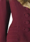 Vintage Early 1950s Merlot Wool Designer Jacket- New!