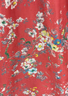 Vintage 1950s Watermelon Pink Floral Cotton Dress- New!