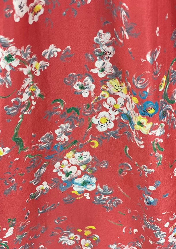 Vintage 1950s Watermelon Pink Floral Cotton Dress- New!