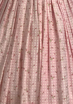 Late 1950s Pink & White Checks and Rosebuds Cotton Dress- New!