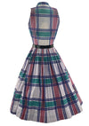 Late 1950s Plaid Cotton Dress by Henry Rosenfeld- New!