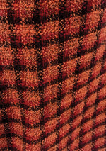 Vintage 1960s Cranberry & Brown Plaid Wool Suit  - New!