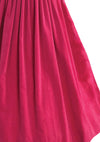 Vintage Early 1960s Cerise Velvet Dress- New!