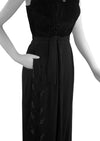 Sophisticated 1940s Black Rayon Crepe Beaded Trousers - New!