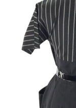 1950's - 1960s Mr. Mort Black & Ivory Cotton Dress - New!