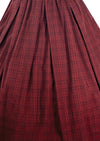 Late 1950s to Early 1960s Red Plaid Cotton Dress- New!