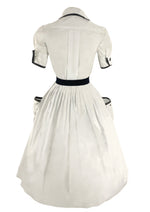 Late 1950s to Early 1960s White Cotton Dress- New!