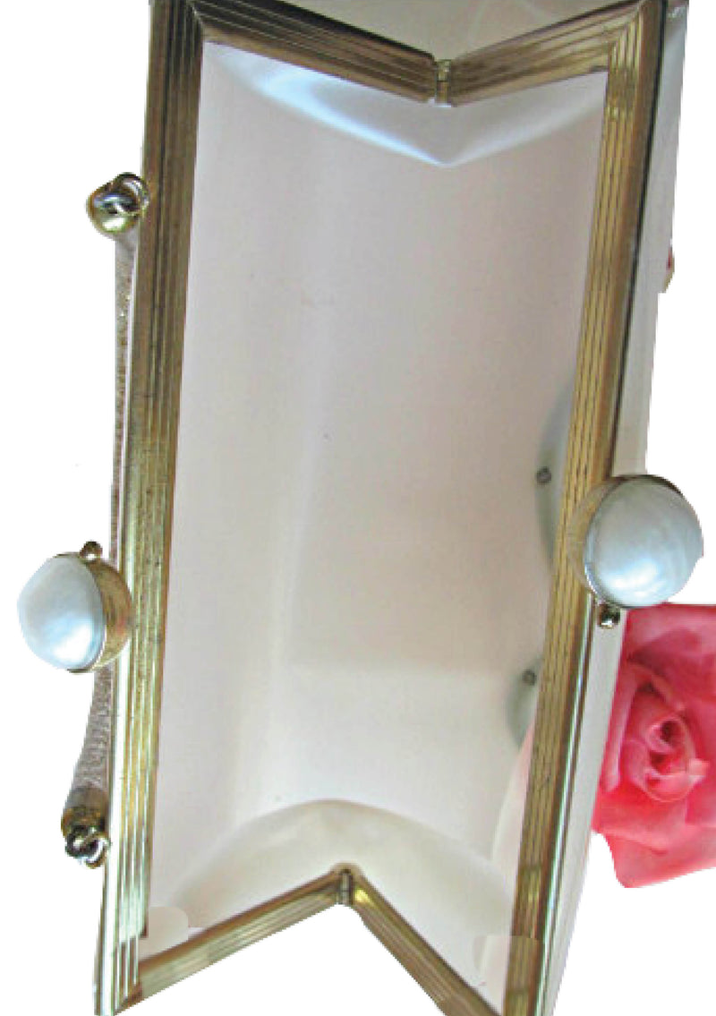 Vintage 1950s Pink Rose Applique Handbag - New! (Layby)