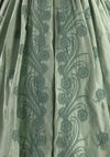 Lovely 1950s Mint Green Cotton Embroidered Dress- New!