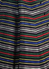 Striking 1950s Rainbow Striped Taffeta New Look Dress- New!