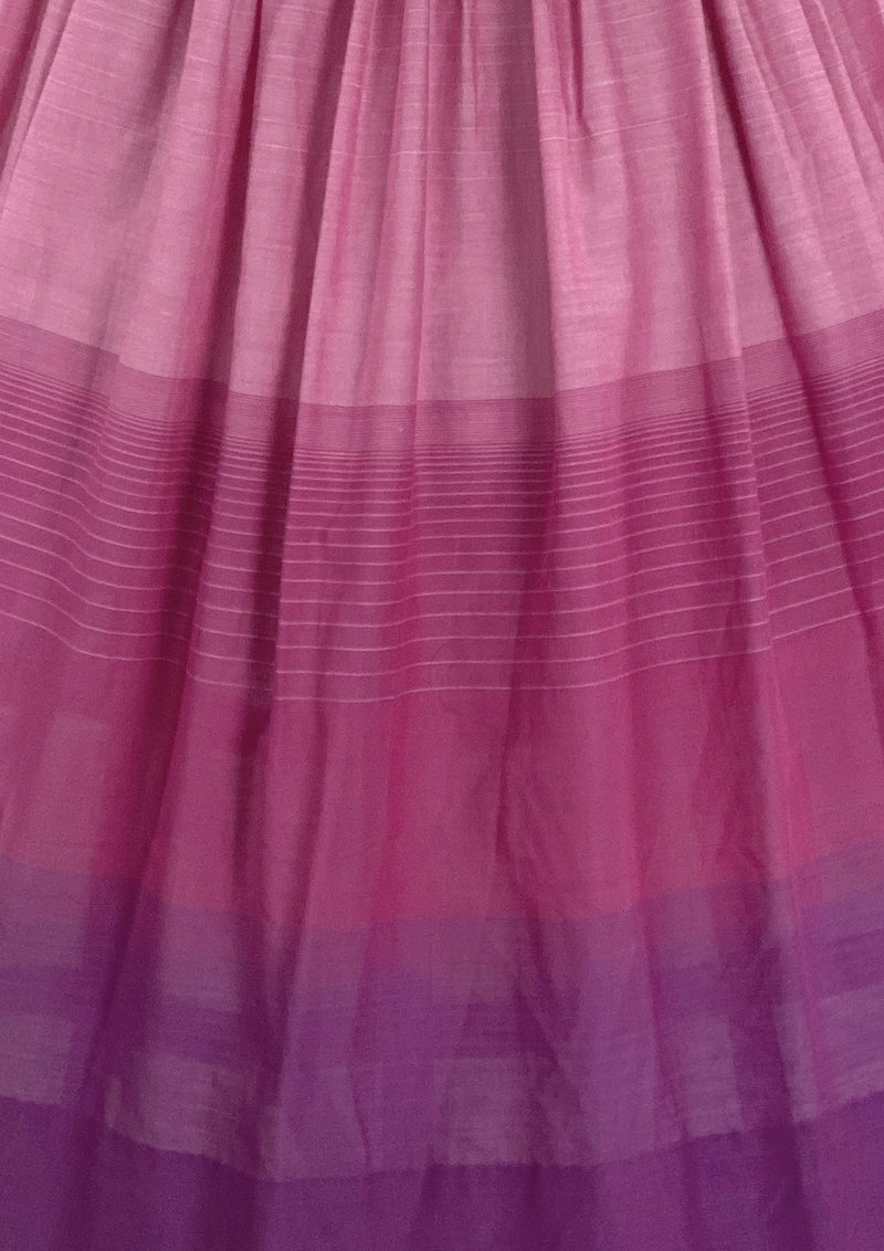 Late 1950s Gay Gibson Purple and Pink Stripe Cotton Dress- New!