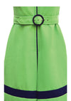 Vintage 1960s Lime Green & Navy Designer Ensemble - New!