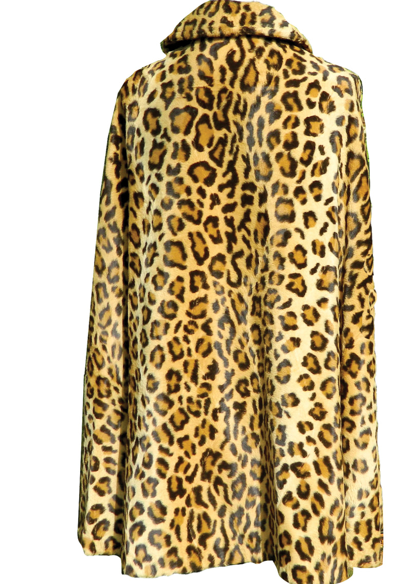 Vintage 1960s Faux Leopard Cape  - New! (ON HOLD)