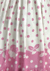 Vintage 1950s Designer Floral Border Print Dress  - New!