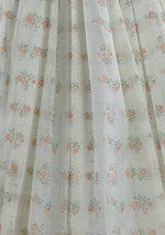 Vintage 1950s Pink Rosebud Flocked Party Dress - New!