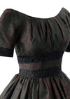 Early 1960s Designer Jerry Gilden Black and Red Dress - NEW!