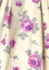 1950's Lilac Roses on Cream Cotton Dress Ensemble  - New!