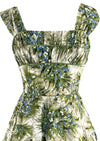1950s Spring Flowers Cotton Print Dress- New!