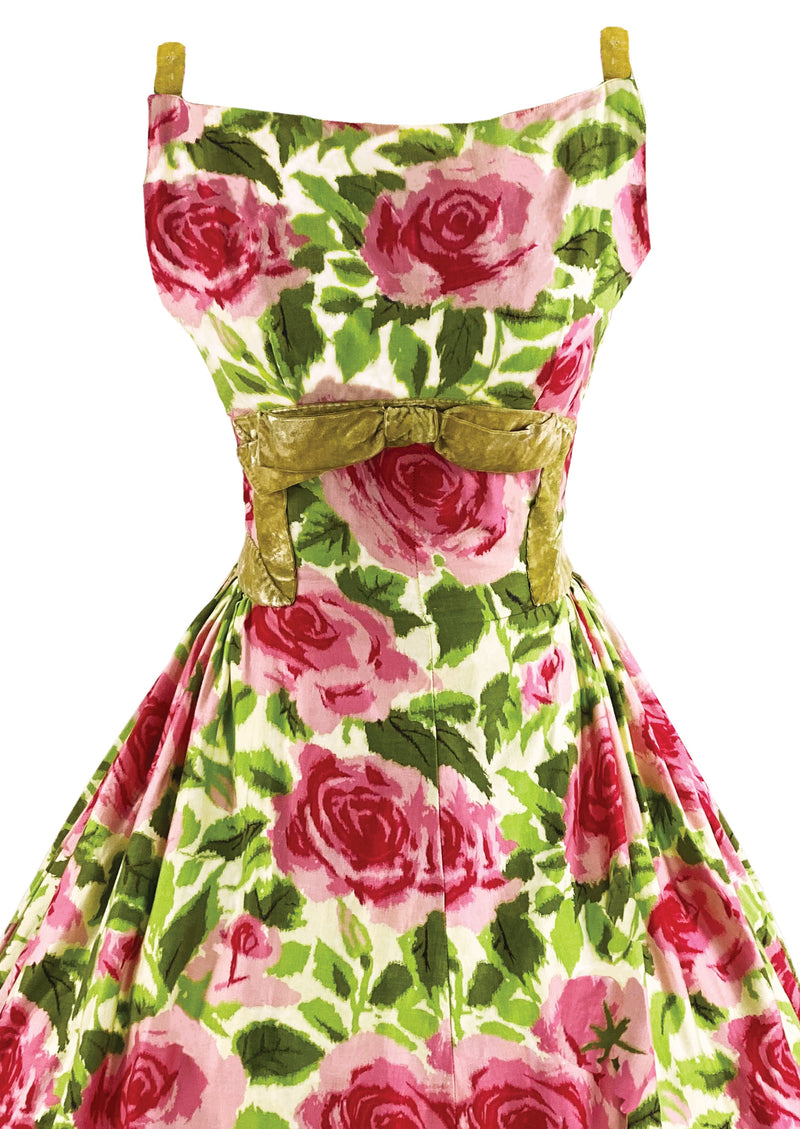 Pink rose on sale vintage dress