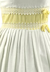 Deadstock 1950s Yellow and White Gingham Cotton Dress- New!
