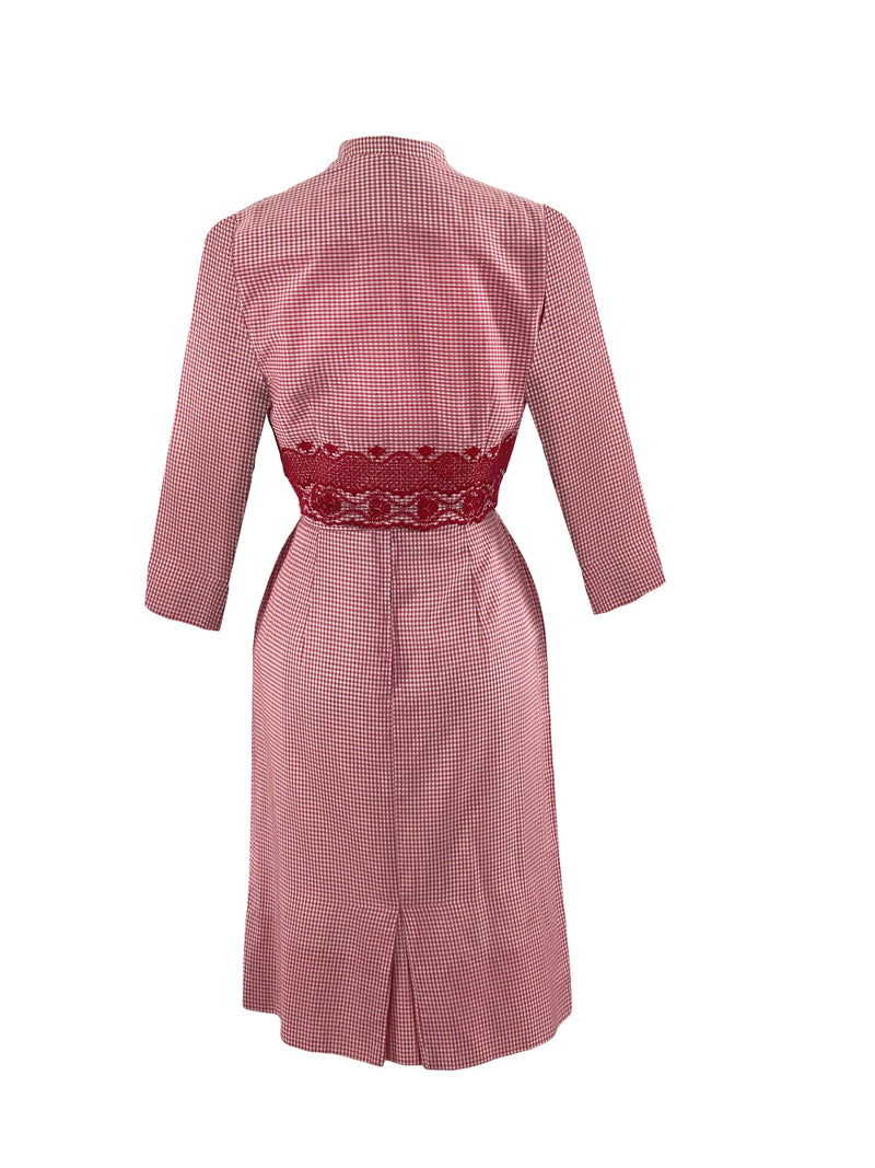 1950s Pink & White Gingham Ensemble by Betty Barclay- NEW!