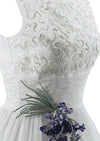 Late 1950s Early 1960s White Chiffon Cocktail / Wedding Dress- New!
