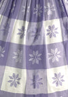 Vintage 1950s Lavender and White Floral Check Dress- New!