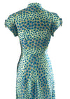 Vintage 1930s Blue and Pink Floral Cotton Dress - NEW!