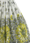 Late 1950s Yellow Daisy Border Print Cotton Dress - New!